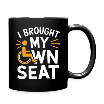 Fauteuil roulant Fauteuil roulant Handicapé Humour - Mug uni - noir - Droite