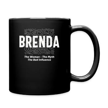 Brenda Woman Myth Bad Influence - Name Brenda - Full Colour Mug - black - Right