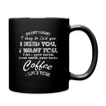 I Love Coffee - Full Colour Mug - black - Right