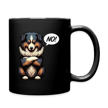 No Australian Shepherd Aussie Aussie Owner - Full Colour Mug - black - Right