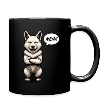 Nein Weißer Schäferhund Schäferhund Schäferhunde - Tasse einfarbig - Schwarz - Rechts