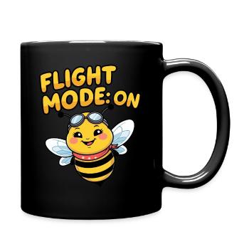 Flight Mode Bee - Ready for Takeoff - Tasse einfarbig - Schwarz - Rechts