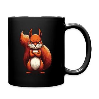 Eichhörnchen Eichhorn Eichhörnchenliebhaber Nager - Tasse einfarbig - Schwarz - Rechts