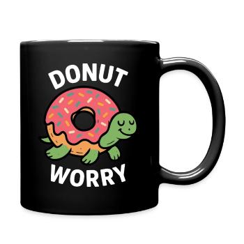 Donut Turtle - Design Amusant Mignon - Mug uni - noir - Droite