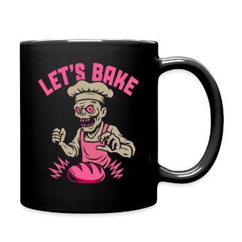 Zombie Bäcker Let's Bake Design - Tasse einfarbig - Schwarz - Rechts