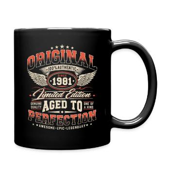 Vintage 1981 Vintage Rétro Cadeau d’anniversaire - Mug uni - noir - Droite
