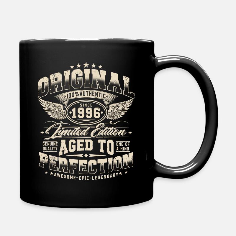 Jahrgang 1996 Vintage Retro Geburtstag Geschenk - Tasse einfarbig - Schwarz