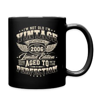 2006 Jahrgang Vintage Retro Geburtstag Geschenk - Tasse einfarbig - Schwarz - Rechts