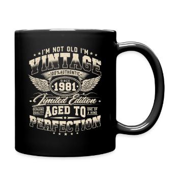 1981 Vintage Vintage Rétro Cadeau d’anniversaire - Mug uni - noir - Droite
