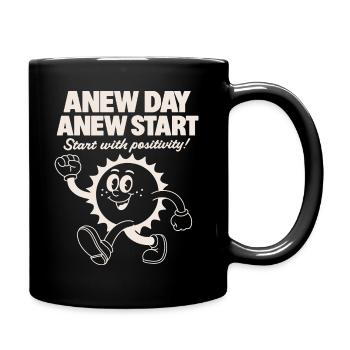 Sunny motif A New Day - Full Colour Mug - black - Right