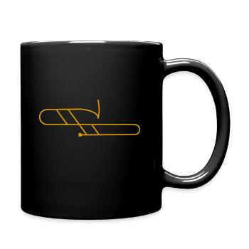 Modern trombone - Full Colour Mug - black - Right