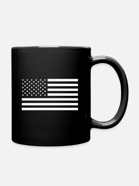 USA Amerika Flagge - Tasse einfarbig - Schwarz