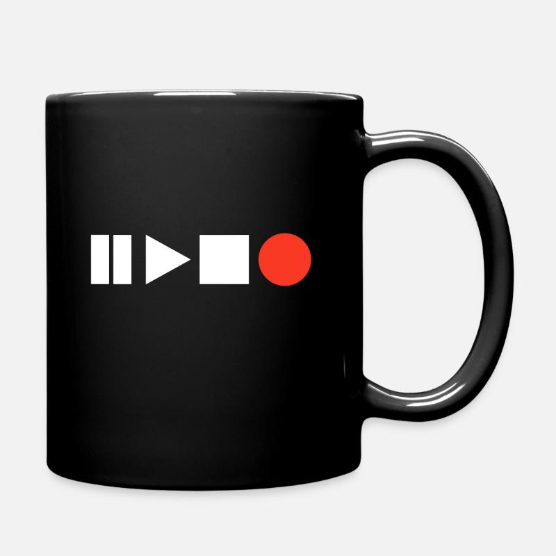 start stop recording rec button - Full Colour Mug - black