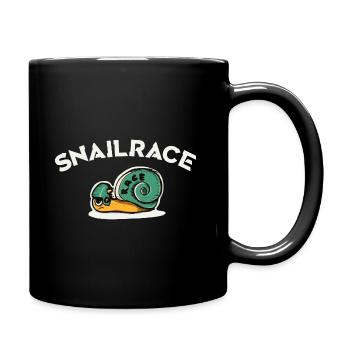 Snail Ready, Steady, Slow Snail Race - Full Colour Mug - black - Right