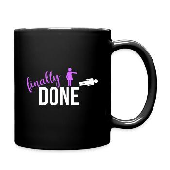 Finally divorce divorce separation - Full Colour Mug - black - Right