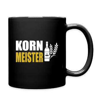 Korn Cola Alkohol Saufen Kornbrand Landjugend - Tasse einfarbig - Schwarz - Rechts