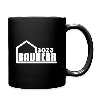 Bauherr 2023 - Tasse einfarbig - Schwarz - Rechts
