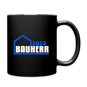 Bauherr 2023 - Tasse einfarbig - Schwarz - Rechts