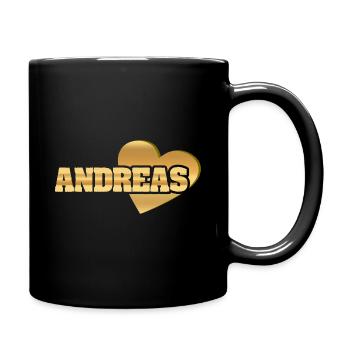 Geschenk für Andreas - Tasse einfarbig - Schwarz - Rechts