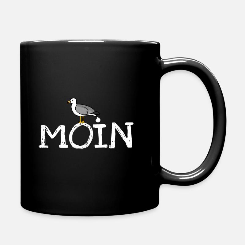 Möwe | Moin - Tasse einfarbig - Schwarz