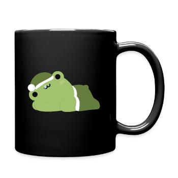 Müder Frosch - Tasse einfarbig - Schwarz - Rechts