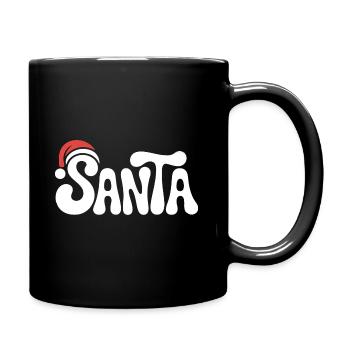 Weihnachtsmann - Cooles Vintage Comic Logo - Tasse einfarbig - Schwarz - Rechts