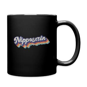 Nippeserin Retro · Veedel Köln-Nippes - Tasse einfarbig - Schwarz - Rechts