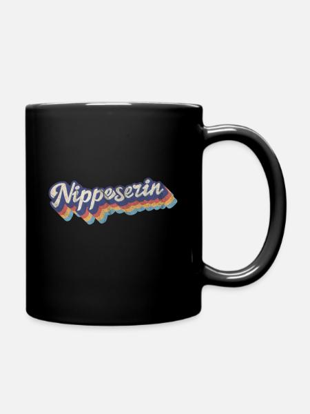 Nippeserin Retro · Veedel Köln-Nippes - Tasse einfarbig - Schwarz