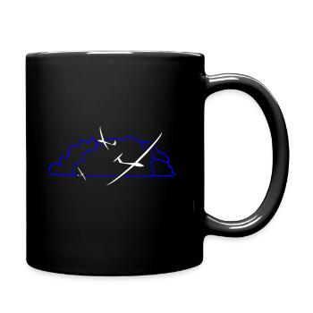 Segelflugzeug Segelfliegen Segelflieger Pilot - Tasse einfarbig - Schwarz - Rechts