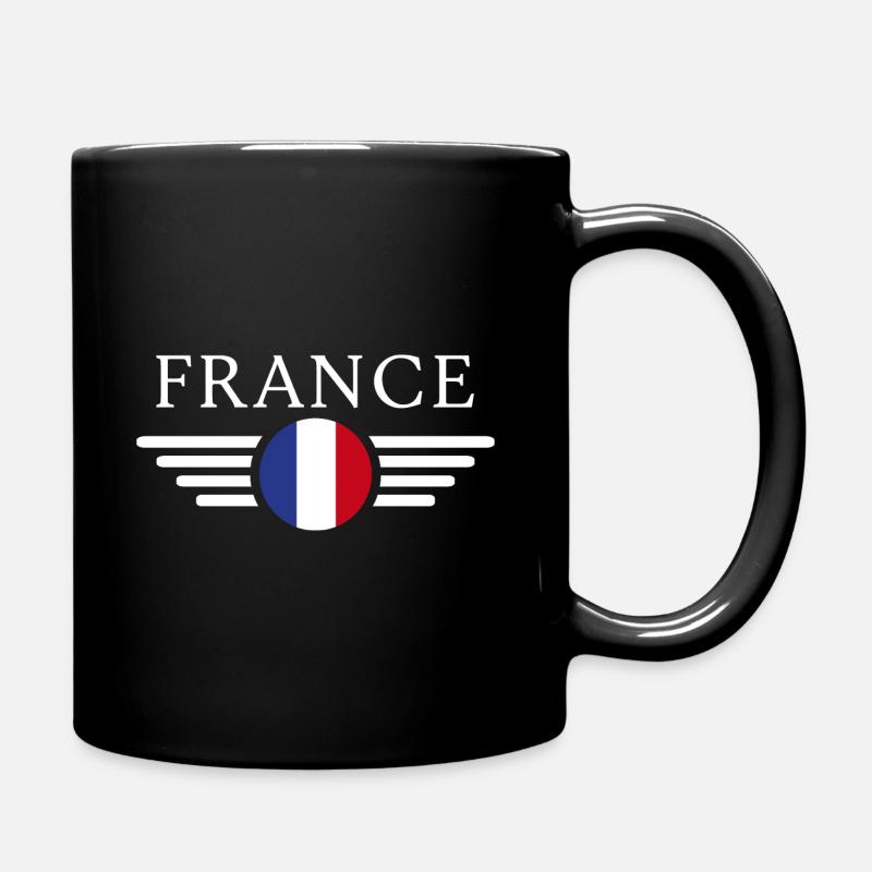 Frankreich Paris Flügel - Tasse einfarbig - Schwarz