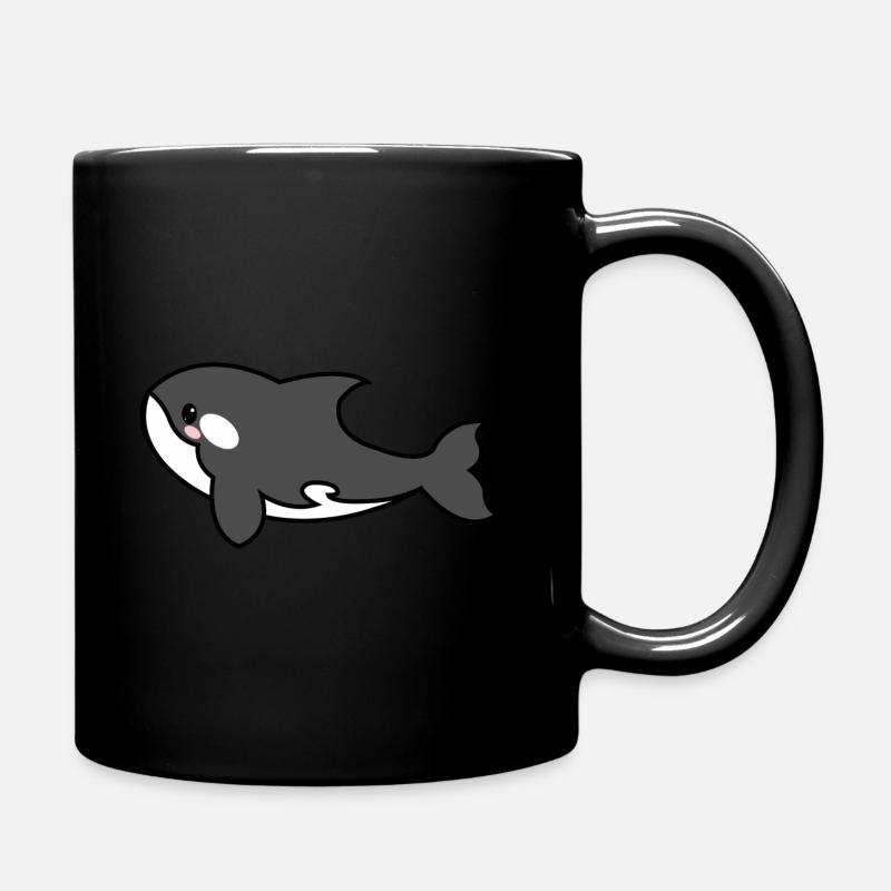 Inka, der Orca - Tasse einfarbig - Schwarz