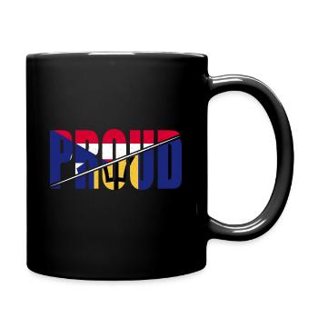 Flagge von Puerto Rico und Barbados - Tasse einfarbig - Schwarz - Rechts