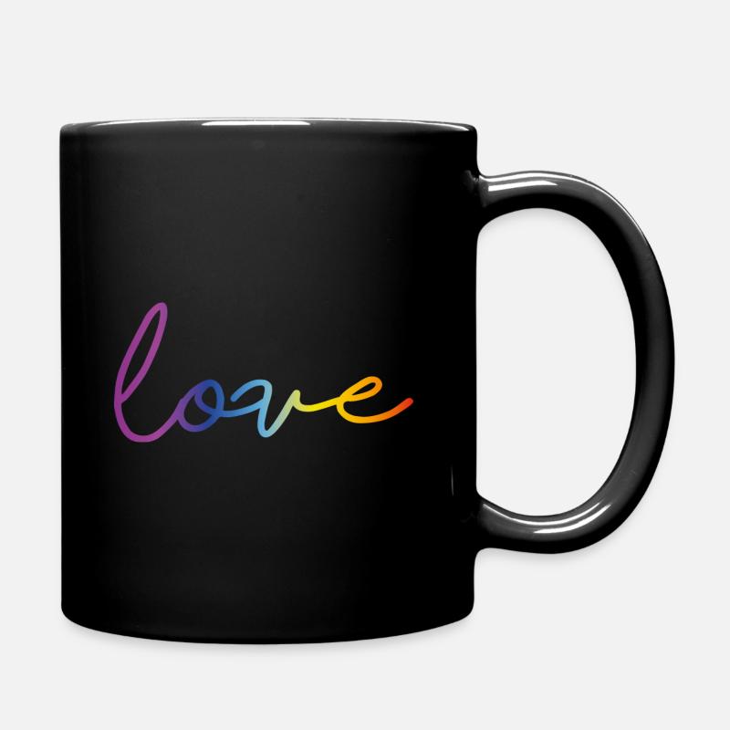 LIEBE REGENBOGEN - Tasse einfarbig - Schwarz
