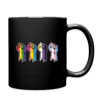 Cadeau Pansexuel Transgenre Pas binaire LGBT - Mug uni - noir - Droite
