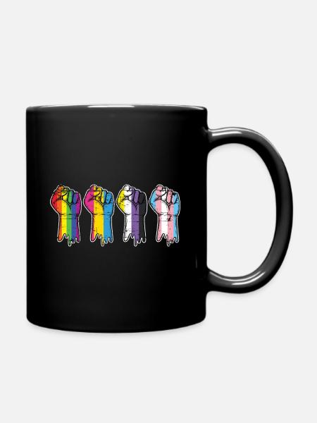 Geschenk Pansexuell Transgender Nicht Binär LGBT - Tasse einfarbig - Schwarz