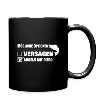 Angeln Angler Spruch piero - Tasse einfarbig - Schwarz - Rechts