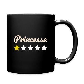 Princesse 1 étoile - Mug uni - noir - Droite