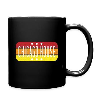 Chicago House Music - Vintage Rave Retro Festival - Full Colour Mug - black - Right