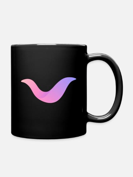 Gradient Swoosh-Nebel - Tasse einfarbig - Schwarz
