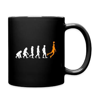 Basketball Evolution Basketballer Geschenk - Tasse einfarbig - Schwarz - Rechts