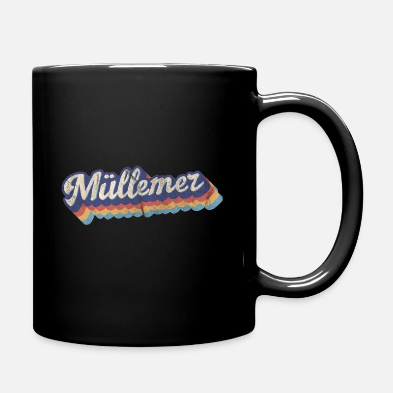 Müllemer Retro · Veedel Köln-Mülheim - Tasse einfarbig - Schwarz