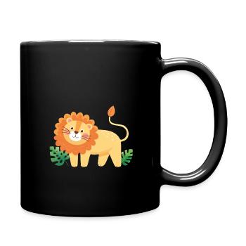 Cute Lion - Full Colour Mug - black - Right