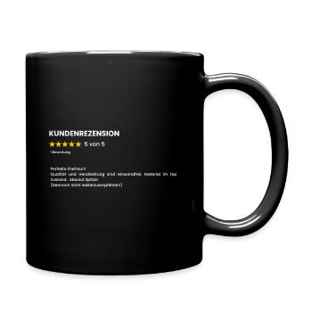 Avis clients Note Femme drôle 5 sur 5 - Mug uni - noir - Droite