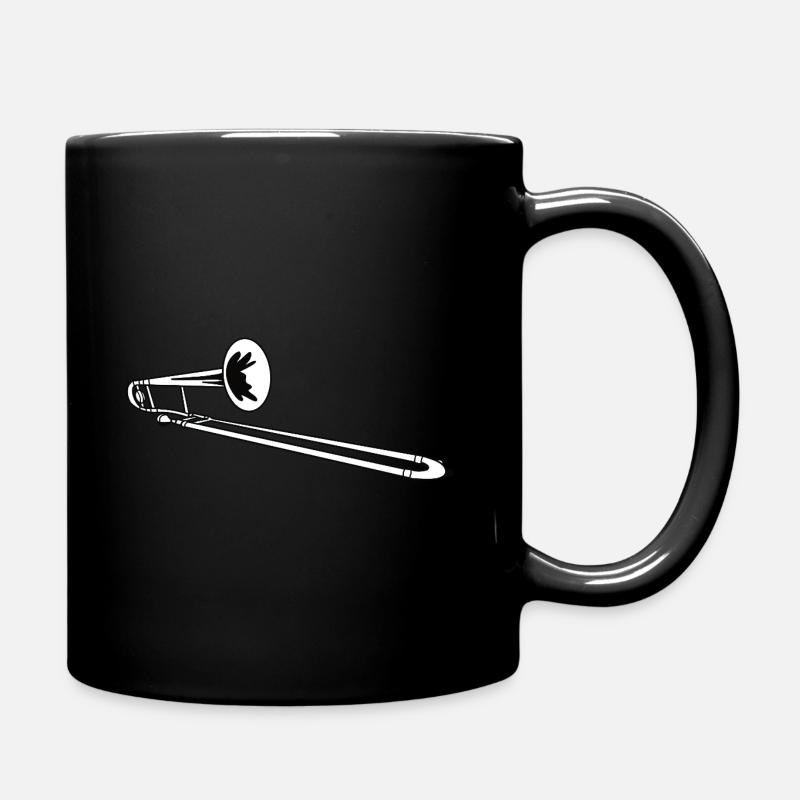 Trombone Drawing - Full Colour Mug - black