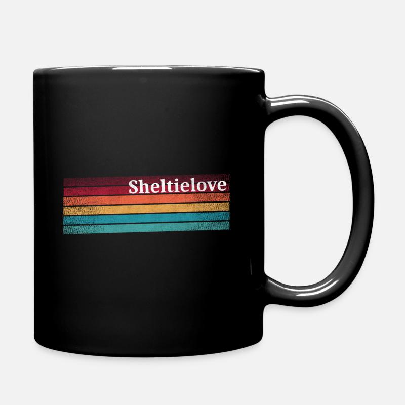 Sheltie love Die beste Hunderasse - Tasse einfarbig - Schwarz