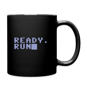 Ready. Run. - Tasse einfarbig - Schwarz - Rechts
