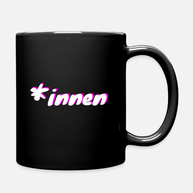 Gendersternchen | *innen - Tasse einfarbig - Schwarz