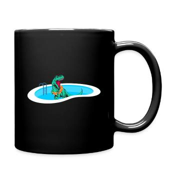 T-Rex dinosaure Trex Dino Pool - Mug uni - noir - Droite