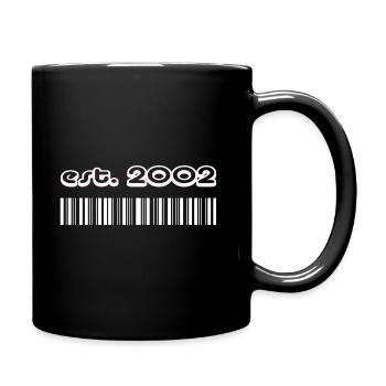 Barcode Established 2002, geboren 2002 - Tasse einfarbig - Schwarz - Rechts