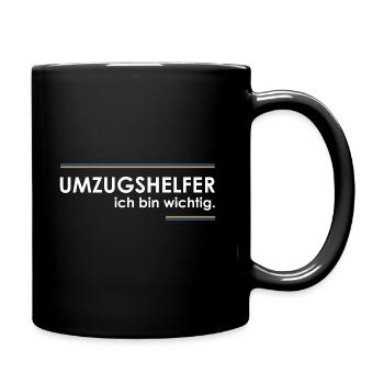 Umzugshelfer - Tasse einfarbig - Schwarz - Rechts